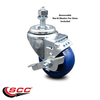 Service Caster 3.5 Inch Solid Polyurethane Wheel Swivel ½ Inch Threaded Stem Caster with Brake SCC-TS20S3514-SPUS-TLB-121315
